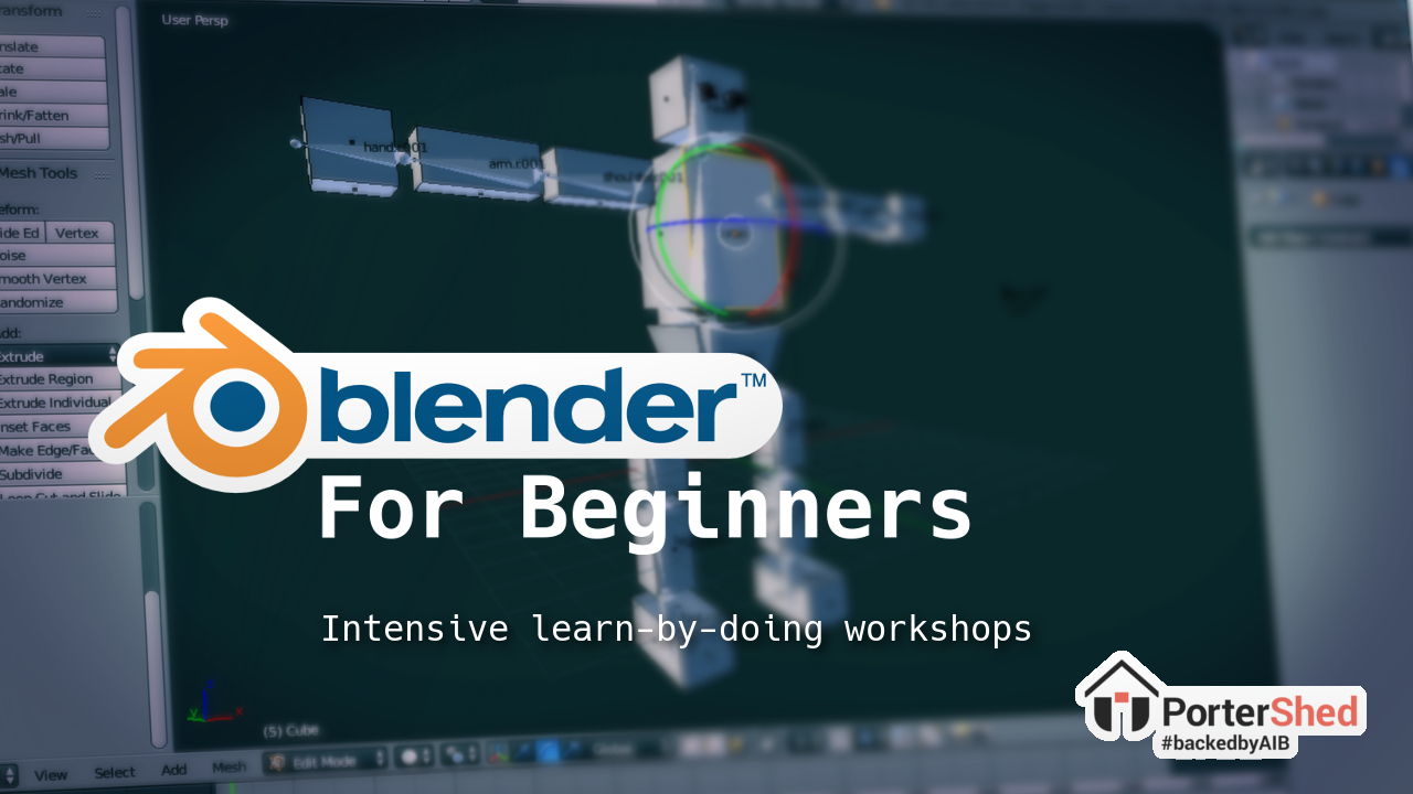 3d modelling with Blender workshops by MindCauldron
