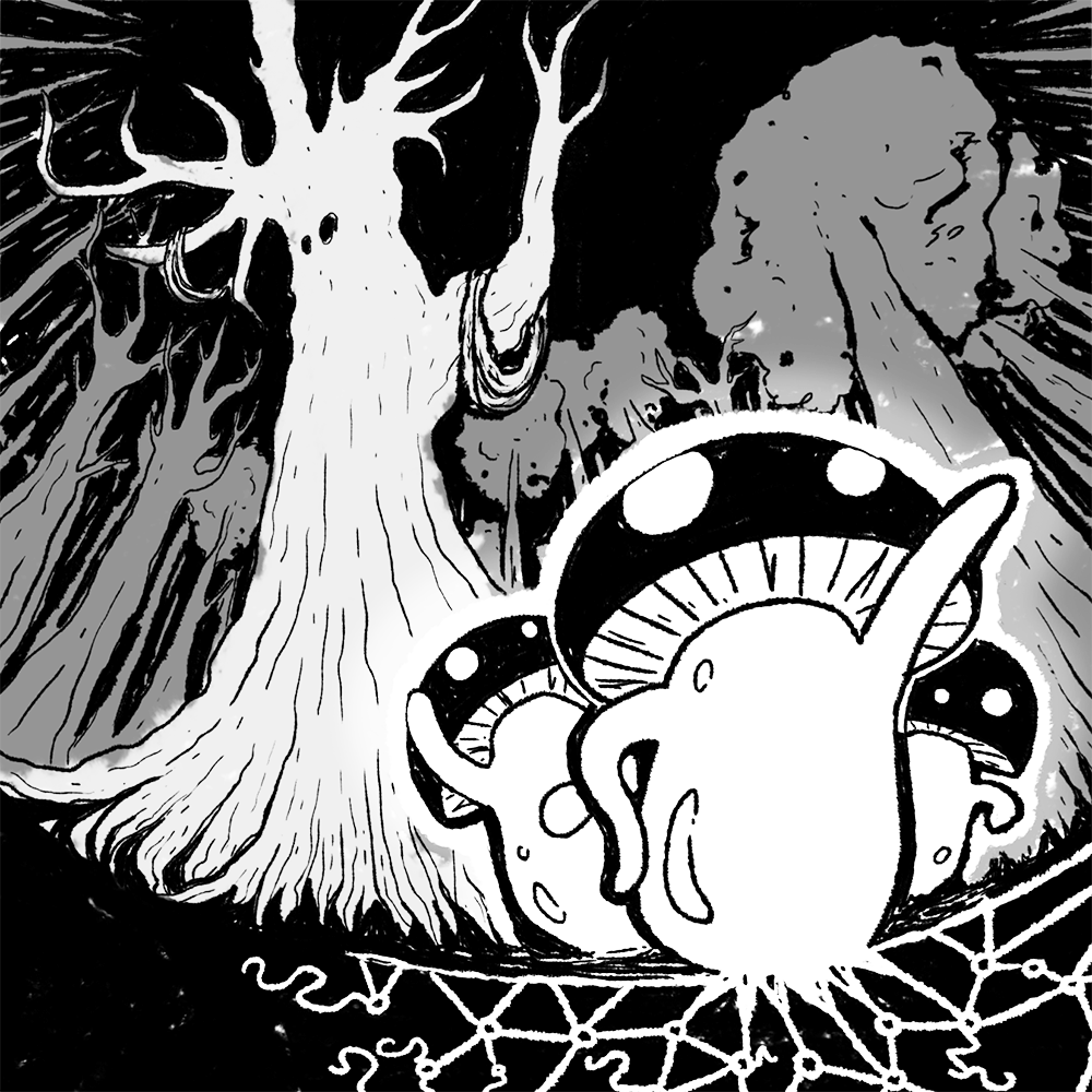Illustration by Tia Friedel for the first iteration of our game design for Fungi Garden.